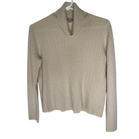 Vintage Pendleton White/Cream Cashmere Turtleneck Sweater size small - Picture 1 of 5